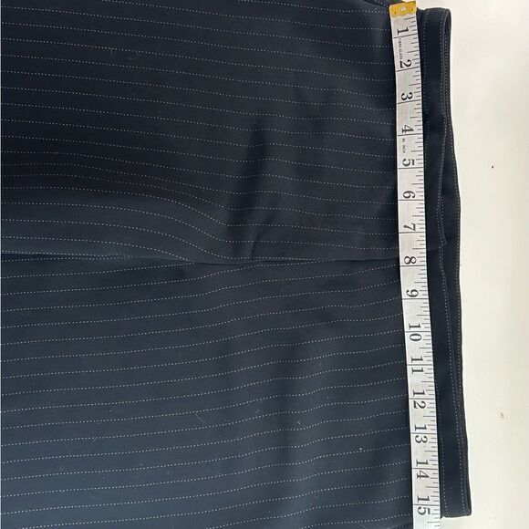 Calvin Klein Black Pinstripe Suit Blazer Size 4 Pants Size 8 - Picture 12 of 16